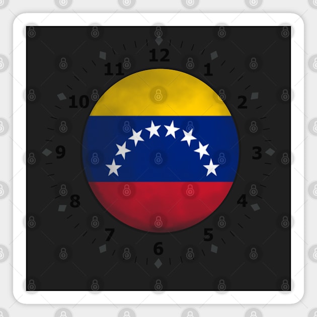 venezuelan flag clock Magnet by persa